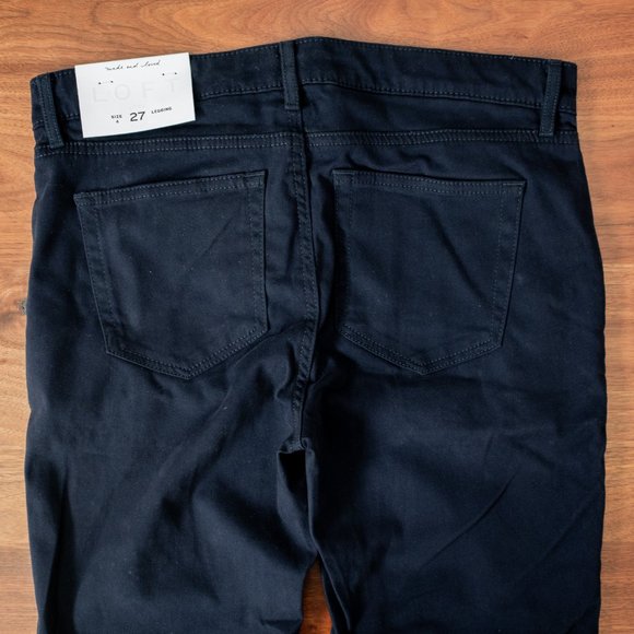 NWT Loft Button Pocket Pants - Navy Size 27/4 - Picture 4 of 5
